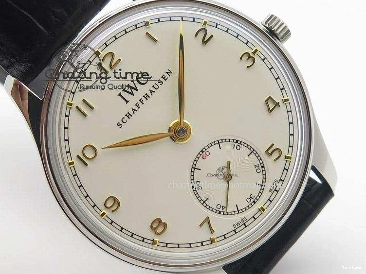 MIROTIME 0322 Sustainable Portuguese IW545408 White Dial ZF 1:1 Best Edition On Dark Blue Leather Strap 7335